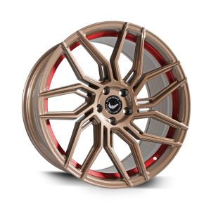 BARRACUDA DRAGOON Higloss-Bronze undercut Trimline red Wheel 8,5x20 - 20 inch 5x110 bolt circle
