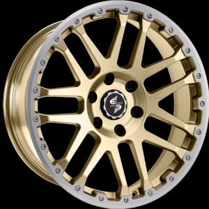Etabeta COMBAT CV Gold matt lip + cap pol. Wheel 8x18 - 18 inch 5x127 bold circle