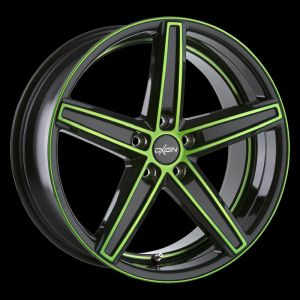 Oxigin 18 Concave neon green polish Wheel 9x20 - 20 inch 5x130 bold circle