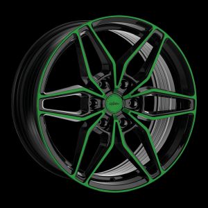 Oxigin 24 Oxroad neon green polish Wheel 9x20 - 20 inch 6x130 bold circle