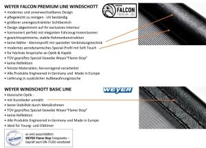 Weyer Falcon Premium wind deflector for Mercedes SL W111