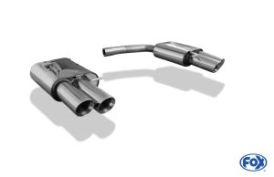 Fox sport exhaust part fits for Audi A4/A5 type B8 + S-Line final silencer right/left - 2x90 type 25 right/left
