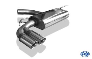 Fox sport exhaust part fits for Audi A3 - 8V Sedan with S-Line oder S3 bumper final silencer - 2x80 type 25