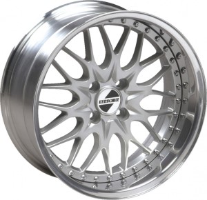 Kerscher KCS 3-tlg. silver polished Wheel 7,5x18 - 18 inch 5x98 bold circle