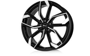 RC RC34 black glossy full polished (SGVP) Wheel 6,5x17 - 17 inch 5x100 bolt circle