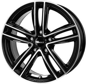 RC RC27 black glossy full polished (SGVP) Wheel 7x19 - 19 inch 5x108 bolt circle