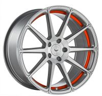 BARRACUDA PROJECT 2.0 silver brushed/ undercut Color Trim rot Wheel 10,5x21 - 21 inch 5x112 bolt circle
