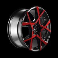 BARRACUDA PROJECT X Gloss black Flashred Wheel 10x22 - 22 inch 5x127 bolt circle
