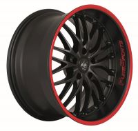 BARRACUDA VOLTEC T6 Mattblack Puresports / Color Trim rot Wheel 8x17 - 17 inch 5x112 bolt circle