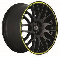 BARRACUDA KARIZZMA Mattblack Puresports / Color Trim gelb Wheel 8,5x19 - 19 inch 5x110 bolt circle