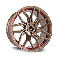 BARRACUDA DRAGOON Higloss-Bronze undercut Trimline red Wheel 8,5x19 - 19 inch 5x114,3 bolt circle