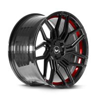 BARRACUDA DRAGOON Higloss-Black undercut Trimline red Wheel 8,5x20 - 20 inch 5x112 bolt circle