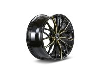BARRACUDA PROJECT 3.0 Black gloss Flashgold Wheel 10x20 - 20 inch 5x108 bolt circle