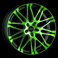 Oxigin 14 Oxrock neon green polish Wheel 7,5x17 - 17 inch 5x120 bold circle