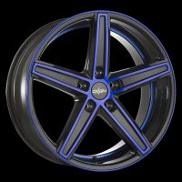 Oxigin 18 Concave blue polish Wheel 7,5x17 - 17 inch 5x115 bold circle