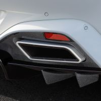 Startech exhaust tips silver with carbon bracket fits for Aston Martin Vantage AM6