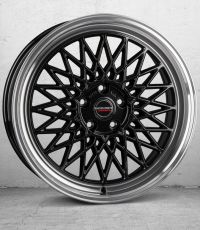 Borbet B black rim polished Wheel 8x18 inch 5x120 bolt circle