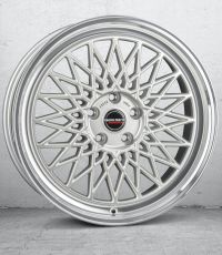 Borbet B silver rim polished Wheel 8x18 inch 5x100 bolt circle