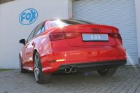 Fox sport exhaust part fits for Audi A3 - 8V Sedan without s-line final silencer - 2x80 type 16