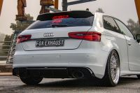 Fox sport exhaust part fits for Audi A3 - 8V Sportback quattro final silencer exit right/left - 160x130 type 38 right/left