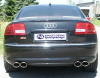 Fox sport exhaust part fits for Audi S8 - 4E final silencer right/left - 2x115x85 type 32 right/left