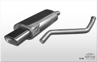 Fox sport exhaust part fits for Audi 80 type B4 final silencer double flow - 135x80 type 53