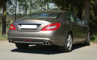 Fox sport exhaust part fits for Mercedes CLS W218 final silencer right/left 63,5mm - 2x90 type 25 right/left