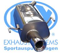 Fox sport exhaust part fits for Opel Corsa C final silencer - 1x90 type 13