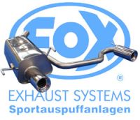 Fox sport exhaust part fits for Opel Corsa C final silencer exit right/left - 1x90 type 13 right/left