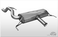 Fox sport exhaust part fits for Opel Corsa D OPC - 141kW final silencer exit center Ø63,5mm - without tail pipes - for the original triangle pipe