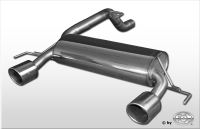 Fox sport exhaust part fits for Opel Corsa D NRE final silencer cross exit right/left - 1x100 type 16 right/left