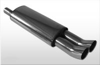 Fox sport exhaust part fits for Opel Astra F Caravan final silencer 1-point-fixation - 2x76 type 18