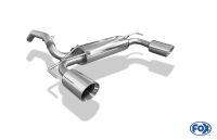 Fox sport exhaust part fits for Opel Adam S Final silencer cross - exit right/left - 1x100 type 25 right/left