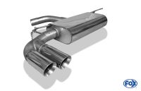 Fox sport exhaust part fits for Seat Leon 5F - rigid rear axle final silencer - 2x80 type 25