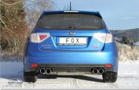 Fox sport exhaust part fits for Subaru Impreza GRF 4x4 - WRX Final silencer cross exit right/left - 2x100 type 12 right/left
