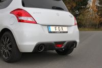 Fox sport exhaust part fits for Suzuki Swift Sport IV final silencer exit right/left - 1x100 type 25 right/left