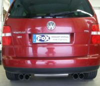 Fox sport exhaust part fits for VW Touran final silencer exit right/left  - 2x76 type 18 right/left