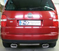 Fox sport exhaust part fits for VW Touran final silencer exit right/left - 160x80 type 53 right/left