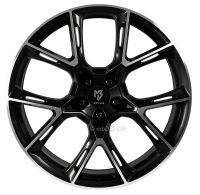 MB Design KX1 shiny black polished Wheel 9x21 - 21 inch 5x108 bolt circle